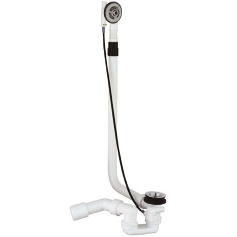 Grohe – Kit de vidange et de trop-plein pour baignoires encastrées – Siphon et coude de vidange à 45 degrés – Ensemble sans pièces préassemblées (1/6)