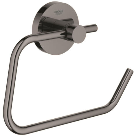 Support de papier toilette Essentials 406891 sans couvercle, graphite dur, brossé