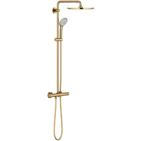 Grohe – Colonne de douche hydromassante Euphoria 310 – Tête de douche Rainshower 310 en métal – 3 jets : Rain, Massage, SmartRain – Mitigeur thermostatique