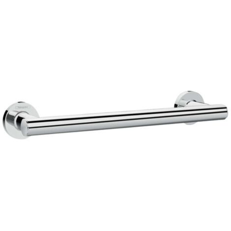 Hansgrohe – Poignée de maintien murale 35 cm – Métal finition chrome – Montage facile avec matériel inclus – Pour salle de bain et douche