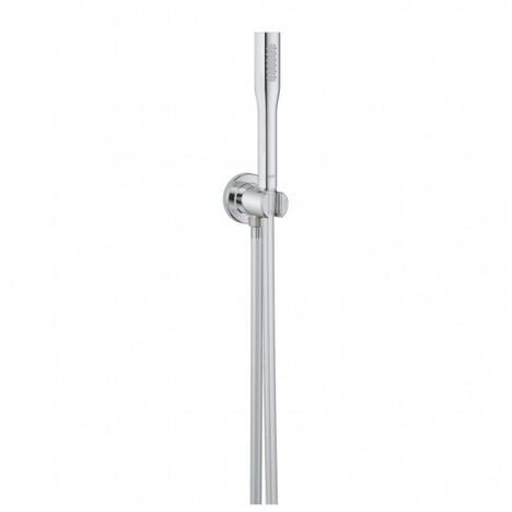 Grohe – Ensemble de supports muraux pour barre de douche Euphoria C Stick 26404 – WAB 8l intégré – Chromé – Flexible de douche 1500mm