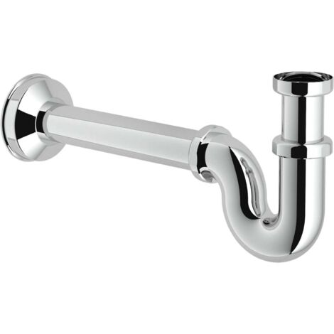 Hansgrohe – Siphon tube pour bidet – Chrome – Raccord G 1 1/4' – Hauteur d'eau 50 mm – Distance au mur 275 mm – 55237000 (1/6)
