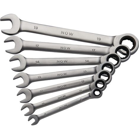 KS Tools - 503.4250 - Clés mixtes à cliquet GEARPLUS - Jeu de 10 clés  mixtes à cliquet à la forme droite - 72 dents - 8-19 mm