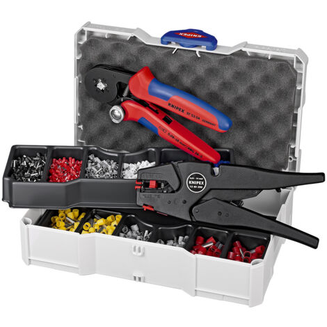 KNIPEX 97 90 10 Assortiment de sertissages pour embouts de câble 10 outils 265 mm
