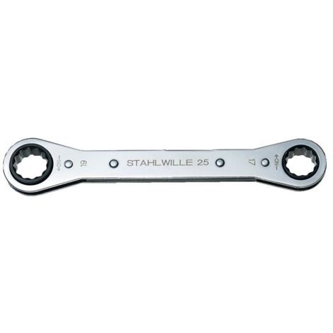 Clé à cliquet de 25 mm 7x8 mm 12-TS.L.109mm, avec 22 dents
