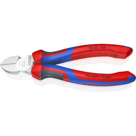 KNIPEX 70 05 160 Pince coupante de côté avec poignées comfortables chromée 160 mm