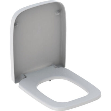 Siège WC Renova Plan GE, blanc, charnières en L en acier inoxydable (1/2)