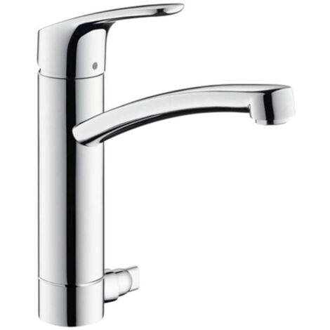 Mitigeur de cuisine monocommande 200 FOCUS DN 15, avec robinet d'arrêt chromé (1/3)