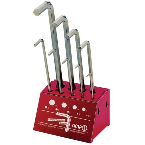 AMF Jeu de tournevis d'angle 911L-WM9 9 pièces en support d'atelier - 44099 (1/3)
