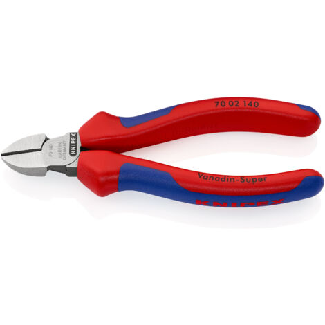 KNIPEX 70 02 140 Pince coupante de côté avec poignées multimatières atramentisée noire 140 mm