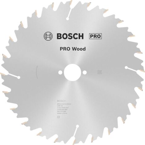 Bosch – Lame de scie circulaire carbure 250mm – Ø alésage 30mm – Épaisseur 3.2mm – 24 dents pour bois dur – Coupe nette sans éclat
