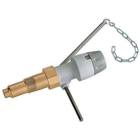 Caleffi – Contrôleur de combustion 3/4' AG – Plage de réglage 30-90 °C – Double sécurité – Compatible chaudières à combustible solide