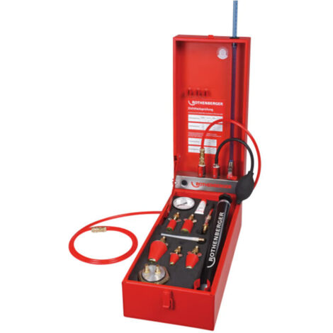 Rothenberger – Appareil de test d'étanchéité analogique pour conduites de gaz et d'eau – Test de pression conforme DVGW-TRGI – Plage de travail 18-42 mm