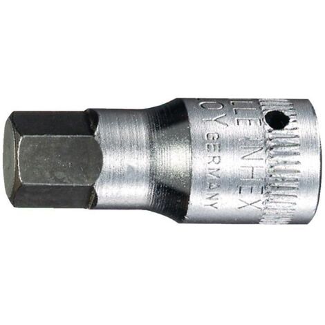 Embout de clé à douille 44 K 1/4 pouce intérieur hexagonal 8 mm L.28 mm (1/4)