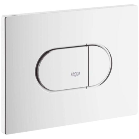 Grohe – Plaque de déclenchement WC 156 x 197 mm – Montage horizontal – ABS – Technologie EcoJoy pour faible consommation d’eau