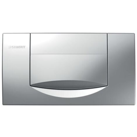 Geberit – Plaque de commande WC Jazzline à arrêt encastré – Finition chrome mat – Plastique – Pour espaces confinés