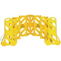 Barrière de sécurité PE jaune B600xH1000mm mobile, 16 pièces