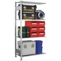 Étagère murale H2000xB1000xT400mm, cadre de fixation, 4 niveaux, charge maximale 150kg, capacité de charge au sol 1300kg