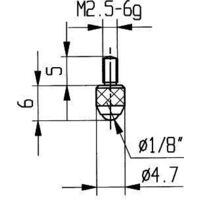 Messeins.L.6mm KGL M2,5 STA avec horloges de mesure