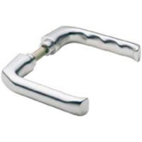 Hoppe – Poignée de porte carrée avec trou – Aluminium naturel – Longueur 8 mm – DIN gauche/droite – Lot pour stockage en vrac