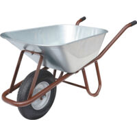 Chariot à fond plat 90l, roue pneumatique, jante en acier, avec roulements à billes
