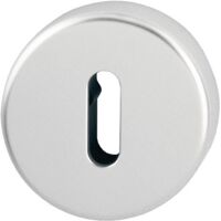 Paire de rosaces de clé 42KVS alu.F1/plaquette naturelle. 9 mm OB rond
