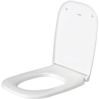 Siège Toilettes Gala Nila Fixe Avec Kit Fixation - Forme D Blanche, Charnières Inox, Dimensions 37,4 X 4,8 X 47,4 Cm