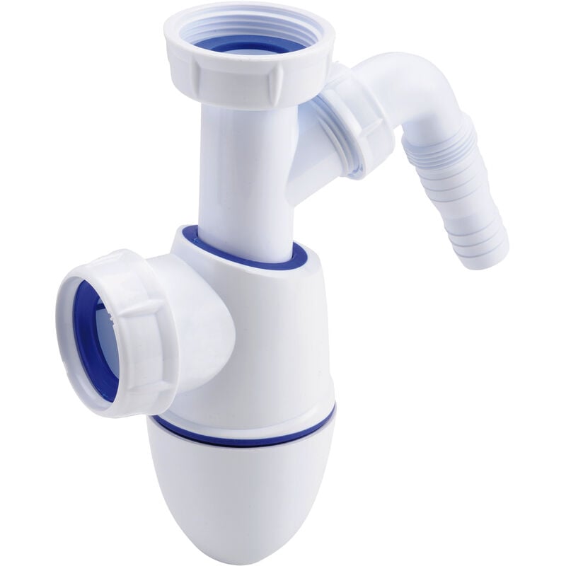 Nicoll Easyphon Siphon with pressure seal for sink, with connection for
