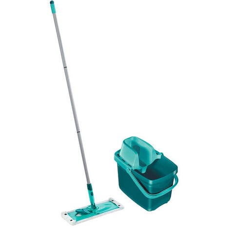 Leifheit Clean Twist Mop Set with Mop and Spin Bucket, Turquoise