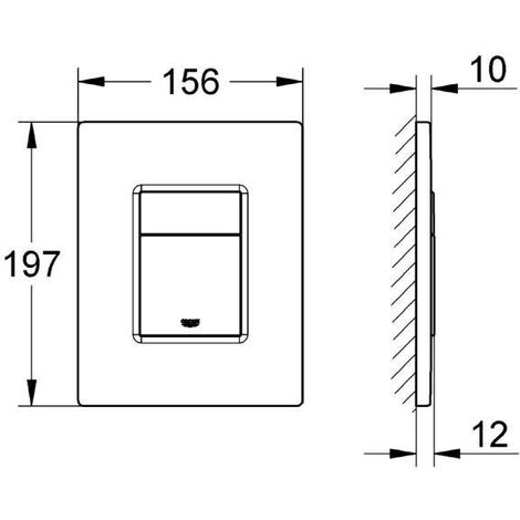 Grohe Skate Cosmopolitan WC flush plate matt chrome (38732P00)
