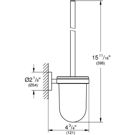 Grohe Essentials Toilet Brush Set, Brushed Cool Sunrise (40374GN1)