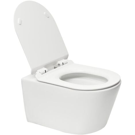 Grohe Toilet Pack Grohe Rapid SL Frame + Brevis Rimless Toilet + Grohe Brushed Hard Graphite Flush Plate (RapidSLBrevis-AL0)