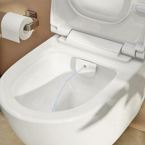 Grohe Toilet Pack Grohe low-height 0.82m Frame + Infinitio Rimless Toilet + Brushed Gold Flush Plate (RapidSLSATClean-82-bgold)