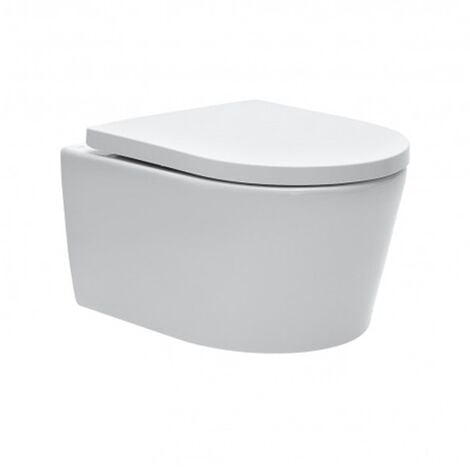 Grohe Toilet Pack low height 0.82m Rapid SL Frame + SAT Rimless Wall-Hung Toilet + Grohe Matt Black Flush Plate (RapidSLSAT-82-KF0)