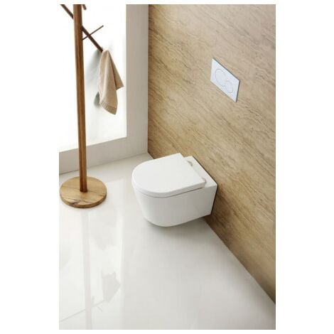 Grohe Rapid SL Toilet Frame + Swiss Aqua Technologies Rimless Toilet + Matt Black Flush Plate (RSLSATKF0)