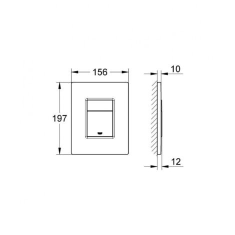 Grohe Skate Cosmopolitan Flush Plate, Brushed Hard Graphite (38732AL0)