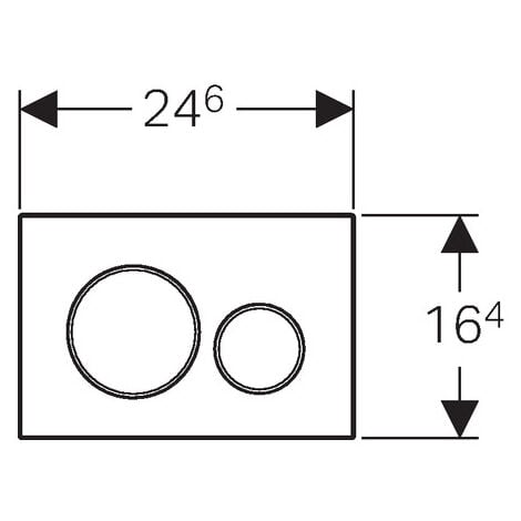 Geberit DUOFIX Sigma 20 Dual Flush Plate, White/Chrome (115.882.KJ.1)