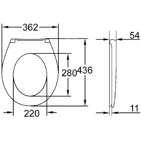 Grohe Bau Ceramic toilet seat, white (39493000)