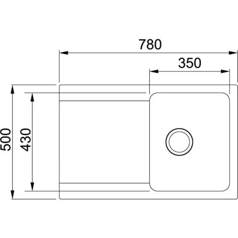 Franke Orion - OID 611-78 Tectonite® White Artic Built-in sink, 780mmx500mm (OID611-78B)