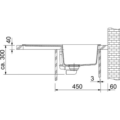 Franke Orion - OID 611-78 Tectonite® White Artic Built-in sink, 780mmx500mm (OID611-78B)