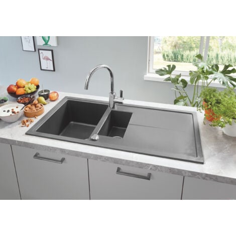 Grohe Eurosmart Cosmopolitan Single-lever Kitchen mixer with pull-out 2 jets, Gooseneck, Chrome (31481001)