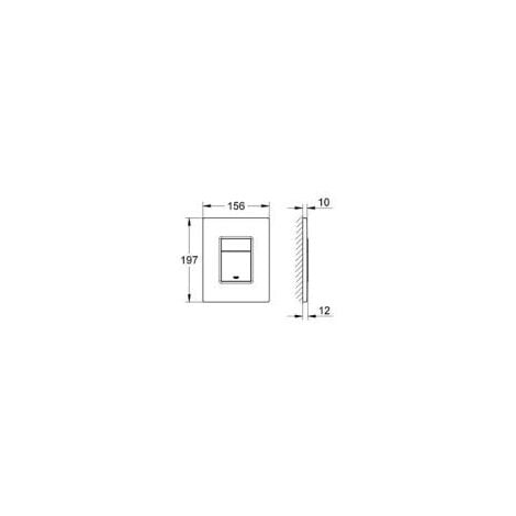 Grohe Skate Cosmopolitan Dual Flush Plate, Matt Chrome (38732P00)