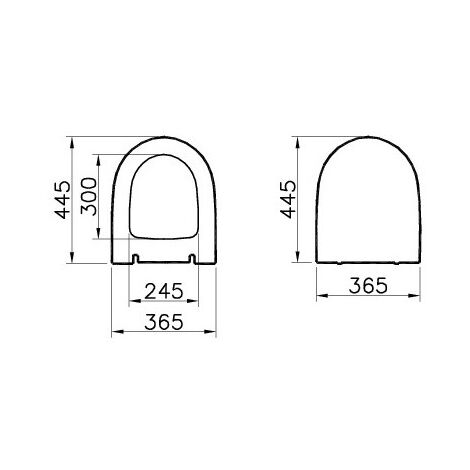 Vitra  SENTO Ultra slim soft close seat (120-003R009)