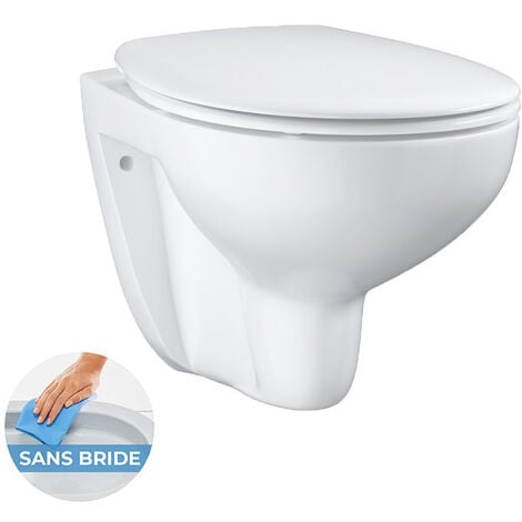 Grohe Bau Ceramic Wall hung WC set, Alpine White (39351000)