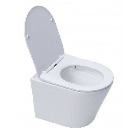 Villeroy & Boch Toilet set frame + Swiss Aqua Technologies rimless toilet and invisible fixings + Chrome flush plate (VCNINFI1)