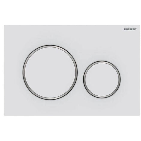 Geberit flush plate Sigma20 for dual flush, White matt /Chrome (115.882.JT.1)