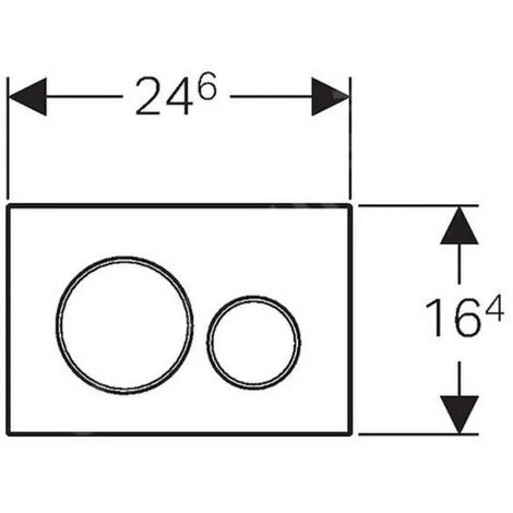 Geberit flush plate Sigma20 for dual flush, White matt /Chrome (115.882.JT.1)
