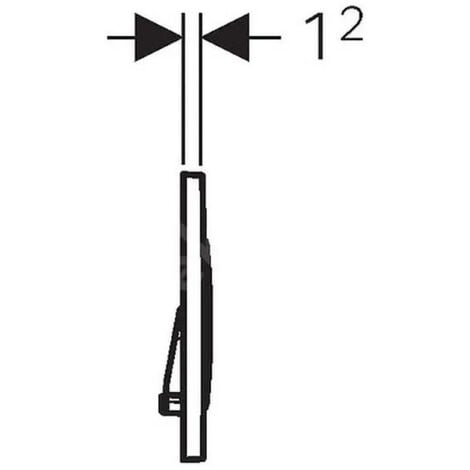 Geberit flush plate Sigma20 for dual flush, White matt /Chrome (115.882.JT.1)