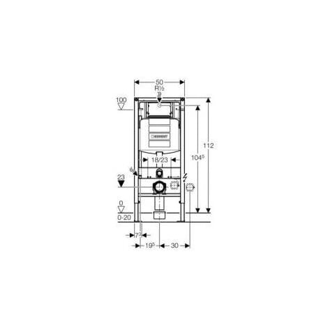 Geberit Toilet Frame + Swiss Aqua Technologies bowl + SoftClose seat + Plate (GEBSATRIMLESS-C)