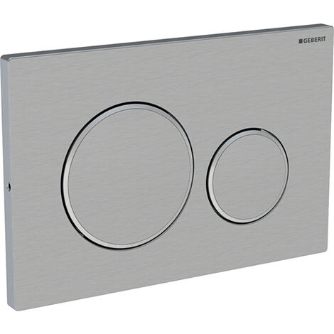 Geberit Flush plate Sigma20 for dual flush, Polished grey, Round (115.889.SN.1)